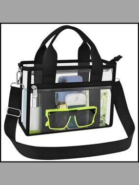 Clear Stadium Approved Messenger Bag PVC Crossbody Security Tote